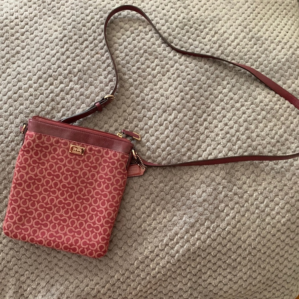 Coach Burgundy Swingpack with Modern C
